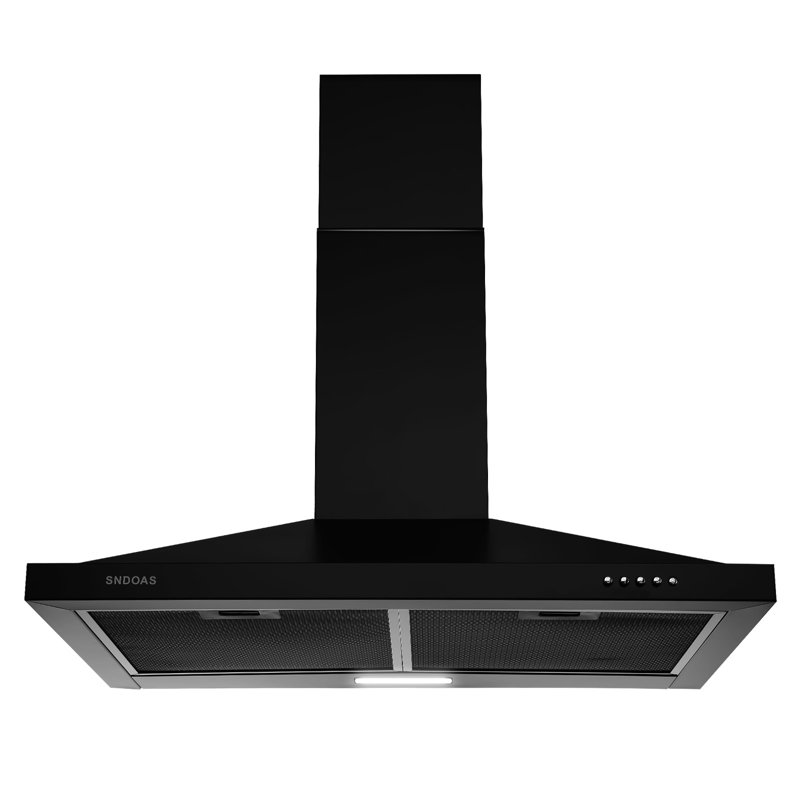 SNDOAS 30" 450 CFM Convertible Wall Mount Range Hood in Black & Reviews